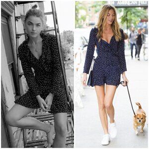 💕REALISATION PAR💕 Alexandra Navy Star Dress XS